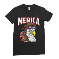 Hot Trend Merica Eagle Mulle 4th Of July Redneck Patriot Ladies Fitted T-shirt | Artistshot