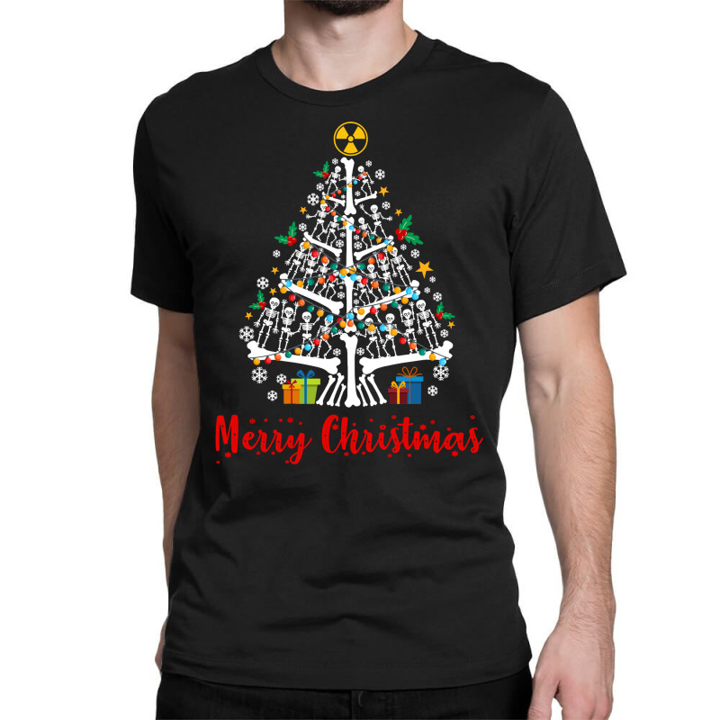 Christmas Tree Skeleton Xmas Radiology Radiologist Long Sleeve T Shirt Classic T-shirt by dennh | Artistshot