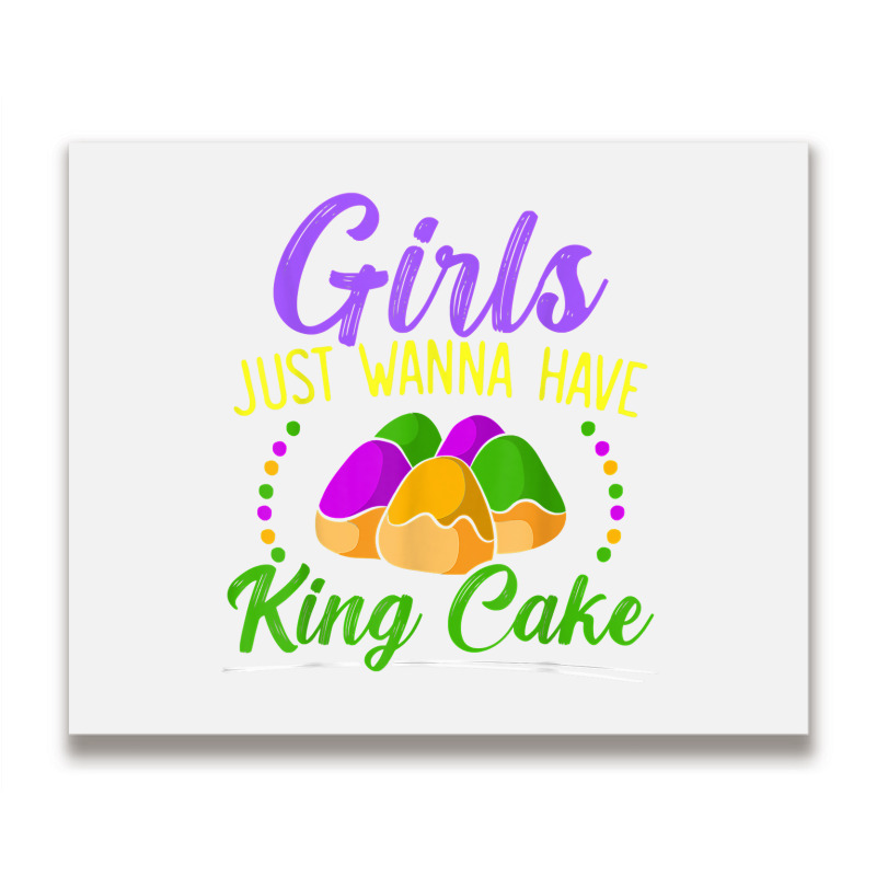 King Cake Mardi Gras 2023 Celebration Nola Festival T Shirt Metal Print Horizontal | Artistshot