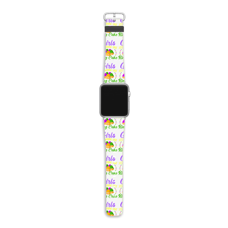 King Cake Mardi Gras 2023 Celebration Nola Festival T Shirt Apple Watch Band | Artistshot