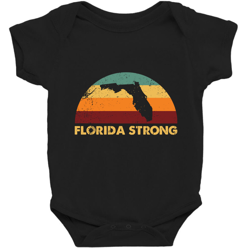 Hot Trend Vintage Retro Florida Strong Baby Bodysuit by greggjvandervor | Artistshot