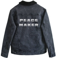 Vigilante Peacemaker Simple Design Peace Maker Unisex Sherpa-lined Denim Jacket | Artistshot