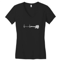 Bass Guitar Player Heartbeat Musical Instruments Women's V-neck T-shirt | Artistshot