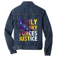 Truly A Victory For The Forces Of Justice Triblend Men Denim Jacket | Artistshot