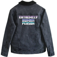 Extremely Human Person   (1) Unisex Sherpa-lined Denim Jacket | Artistshot