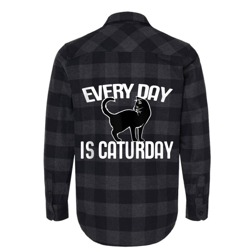 Every Day Is Caturday Black Cat Art Cat People Tank Top Flannel Shirt by catotdmontis | Artistshot