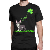 St Patricks Day T  Shirt Lucky Boston Terrier Dog Shamrock St Patricks Classic T-shirt | Artistshot