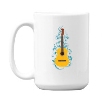 Classical Acoustic Guitar Flowering Vines 15 Oz Coffee Mug | Artistshot