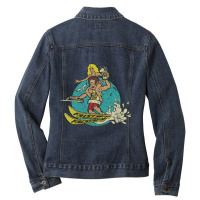 Trending Falstaff Beer Fearless & Fannie Water Ski Ladies Denim Jacket | Artistshot