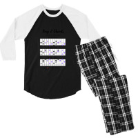 Guitar Chords Drop 2 Dominant 7 Flat Five Men's 3/4 Sleeve Pajama Set | Artistshot