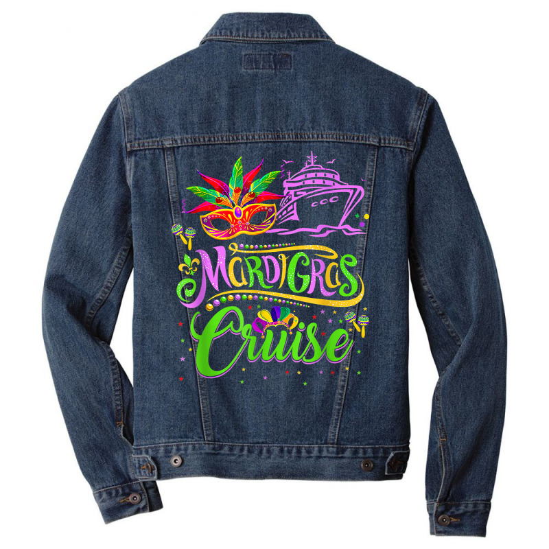 Mardi Gras Cruise Cruising Mask Cruise Ship T Shirt Men Denim Jacket | Artistshot