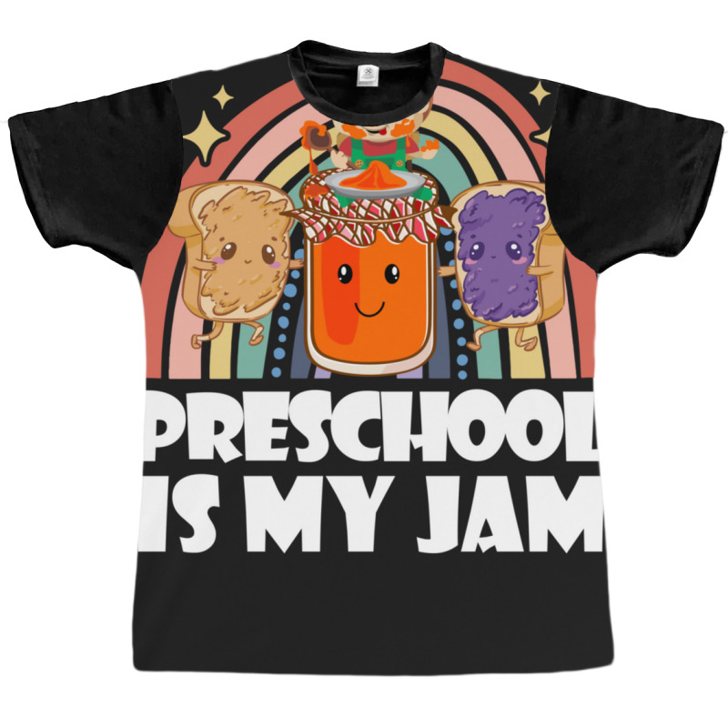 Team Preschool Is My Jam Rainbow Cute Pre K Teacher Student Graphic T-shirt | Artistshot