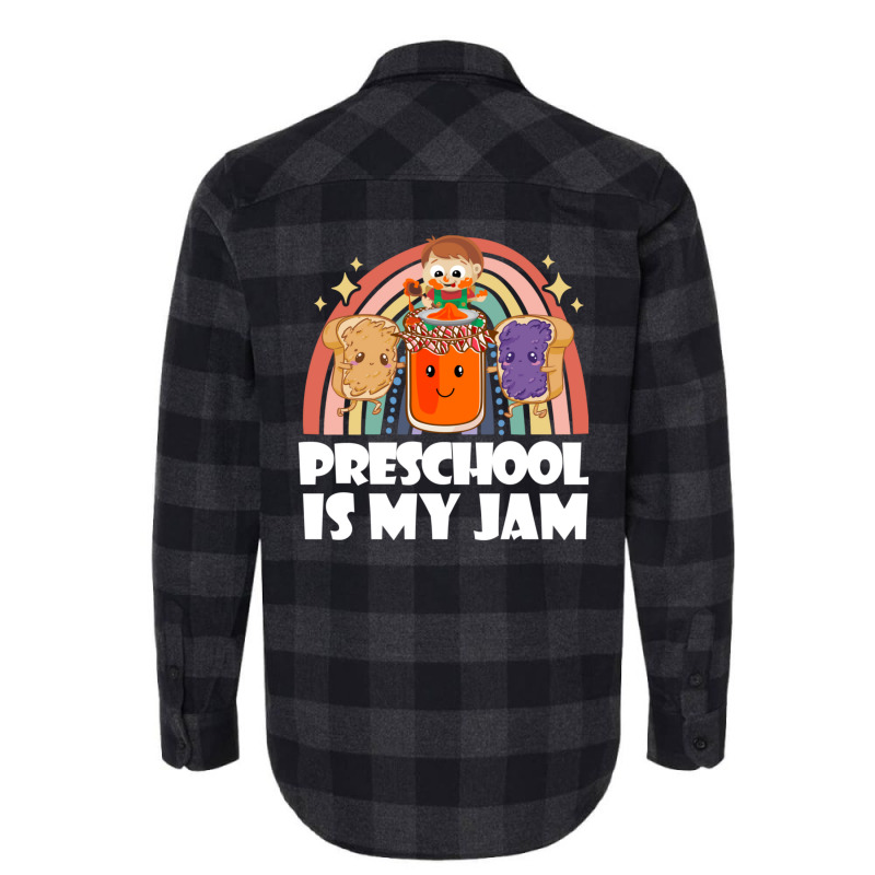 Team Preschool Is My Jam Rainbow Cute Pre K Teacher Student Flannel Shirt | Artistshot