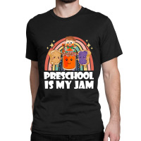 Team Preschool Is My Jam Rainbow Cute Pre K Teacher Student Classic T-shirt | Artistshot