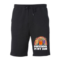 Team Preschool Is My Jam Rainbow Cute Pre K Teacher Student Fleece Short | Artistshot