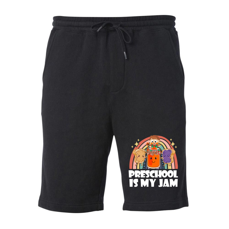 Team Preschool Is My Jam Rainbow Cute Pre K Teacher Student Fleece Short | Artistshot