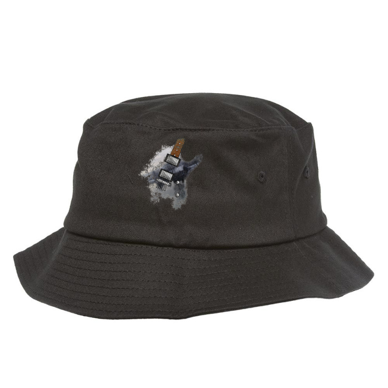 Electric Guitar Distressed Finish Winter River Wye Herefordshire Bucket Hat by EzequielVera | Artistshot