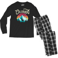 Retro Colorado Co Mountains Wildlife Bighorn Sheep T Shirt Men's Long Sleeve Pajama Set | Artistshot