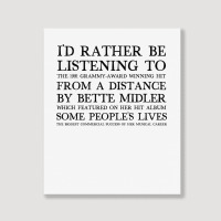 I'd Rather Be Listening To From A Distance 90s Aesthetic Design Gift Portrait Canvas Print | Artistshot