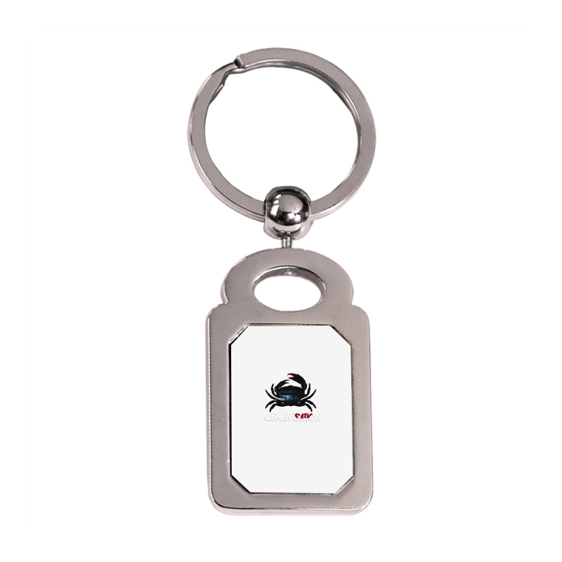 Carcinisation The Movie 1 Silver Rectangle Keychain | Artistshot