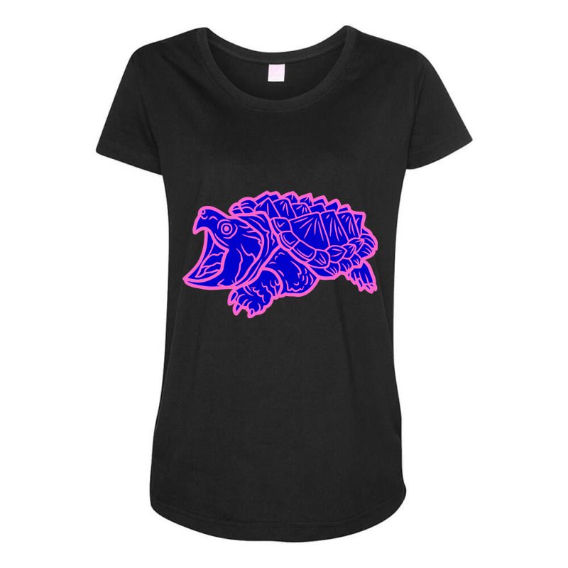 Trending Alligator Snapping Turtle - Reptile - Wildlife - Cute Turtle Maternity Scoop Neck T-shirt by declangreenwood | Artistshot