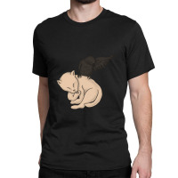 Bathtime With Cat And Crow Classic T-shirt | Artistshot