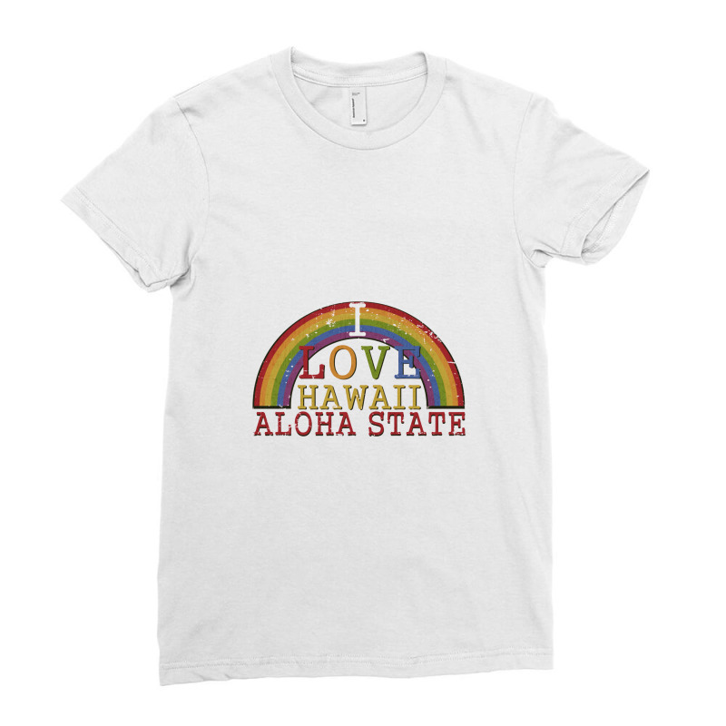 Aloha State Hawaii   Aloha State Ladies Fitted T-Shirt by kudunakam | Artistshot