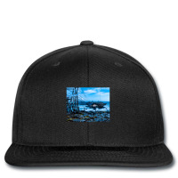 Rope Foot Bridge From Plateau To Rock Island Blue Printed Hat | Artistshot