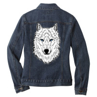 Polar Wolf Arctic Wolf Snow Tank Top Ladies Denim Jacket | Artistshot