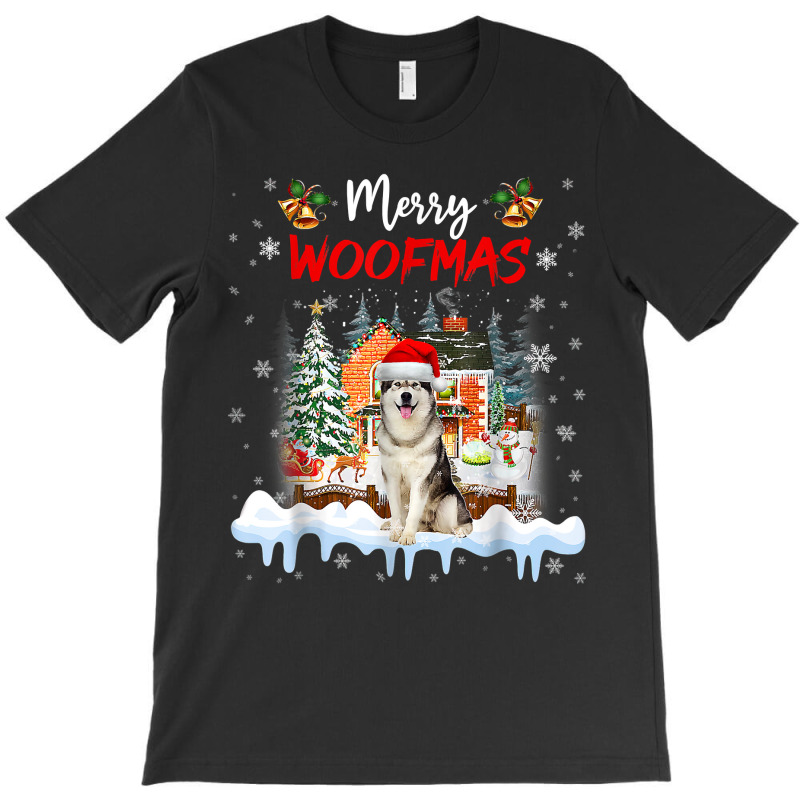 Merry Woofmas Alaskan Malamute Christmas Tree Dog Lover Xmas T Shirt T-shirt | Artistshot