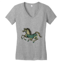 Limited Edition Golden Star Horse In A Race Women's V-neck T-shirt | Artistshot