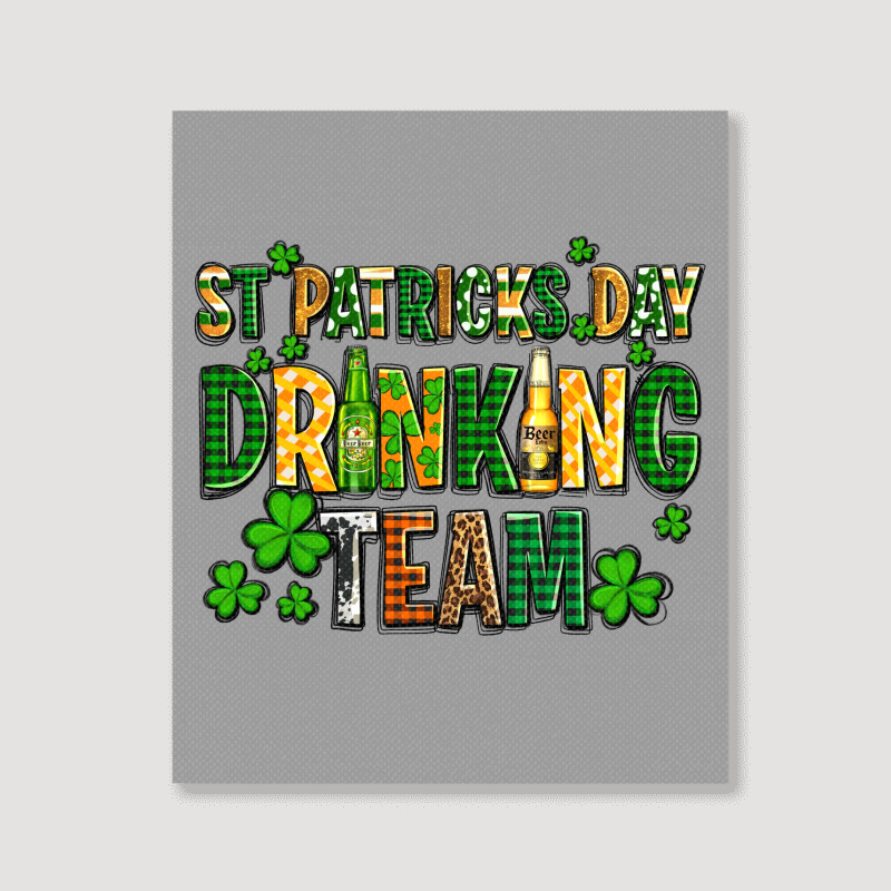 St Patricks Day Drinking Team Portrait Canvas Print | Artistshot