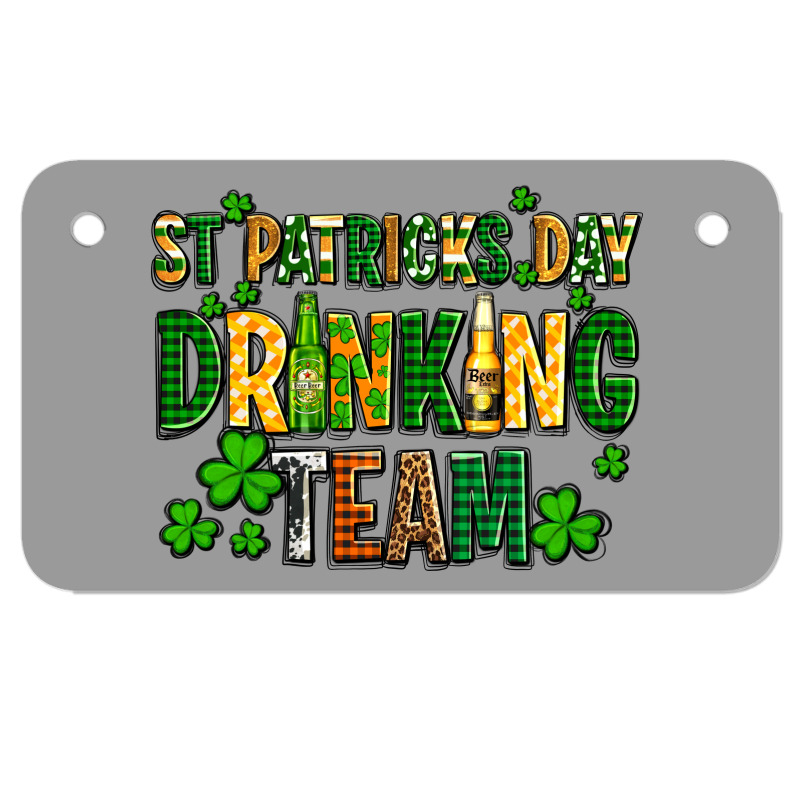 St Patricks Day Drinking Team Motorcycle License Plate | Artistshot