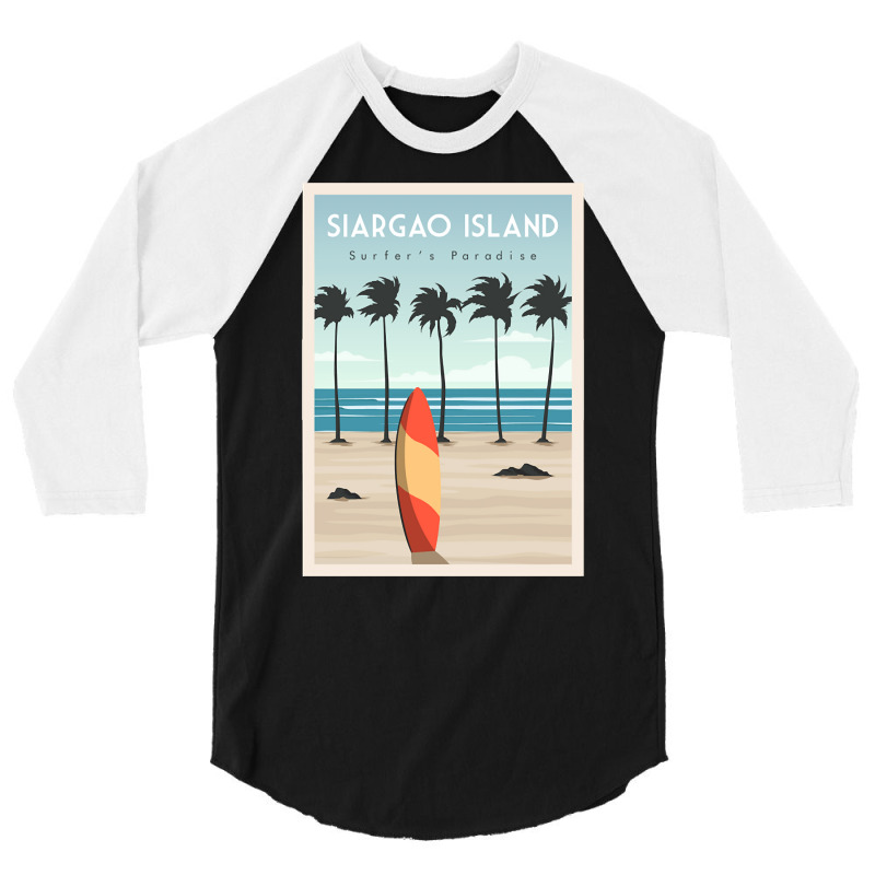 Hot Trend Siargao Island Surf Beach 3/4 Sleeve Shirt by Jankonen637 | Artistshot