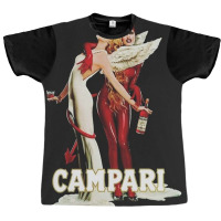 Vintage // Campari Italian Angel And Devil Graphic T-shirt | Artistshot