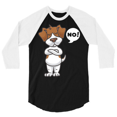 Jack Russell Terrier Mom T  Shirt Stubborn Jack Russell Terrier Dog T 3/4 Sleeve Shirt Designed By Cummeratakenny998