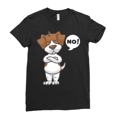 Jack Russell Terrier Mom T  Shirt Stubborn Jack Russell Terrier Dog T Ladies Fitted T-shirt Designed By Cummeratakenny998