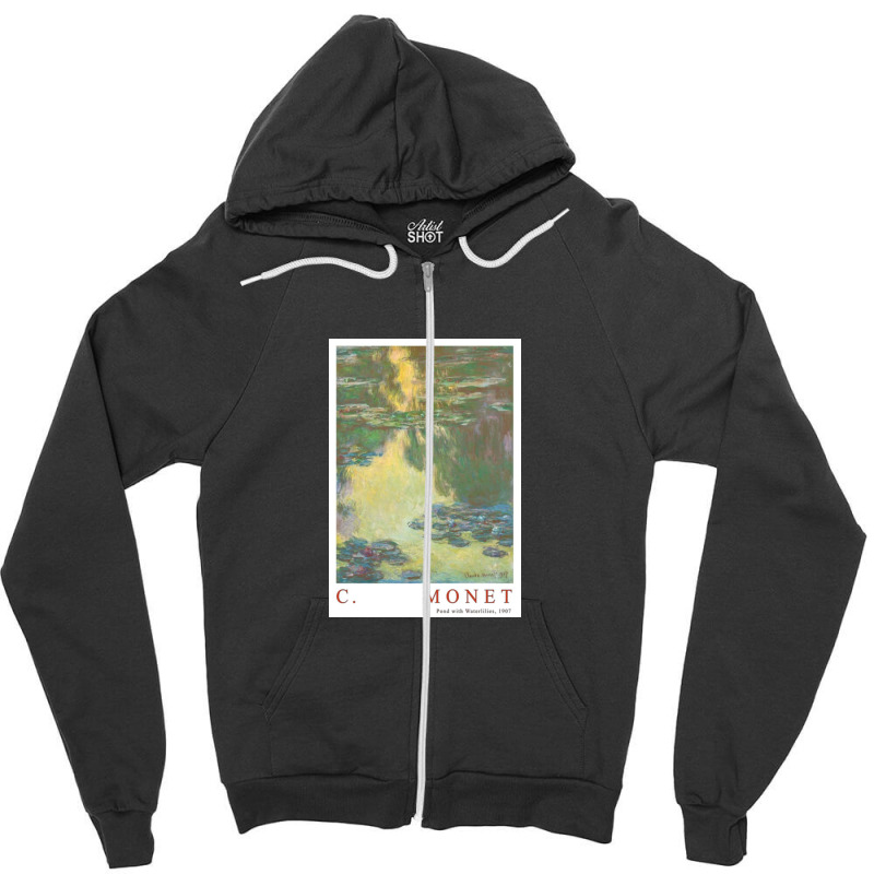 Claude Monet Waterlilies 1907 Zipper Hoodie by davenportkermit4 | Artistshot