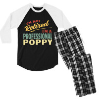 Poppy Shirts For Men Funny Fathers Day Retired Poppy T Shirt Men's 3/4 Sleeve Pajama Set | Artistshot