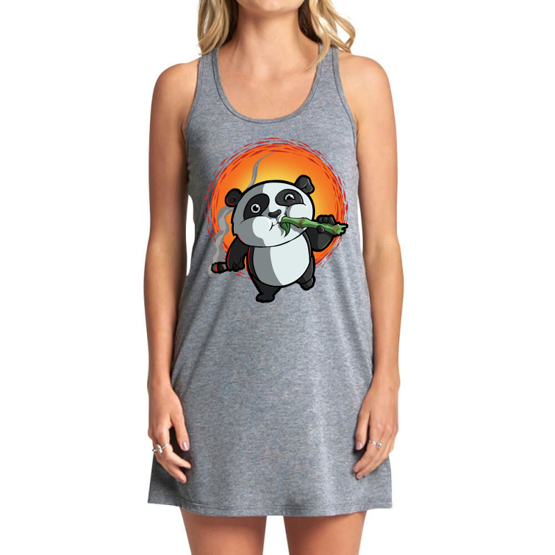 Limited Edition Smoking Panda Tank Dress by Jankonen637 | Artistshot