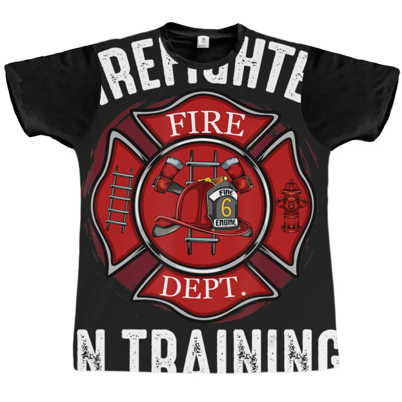 Hot Trend Firefighter In Training Academy Emergency Service Hydrant Graphic T-shirt | Artistshot