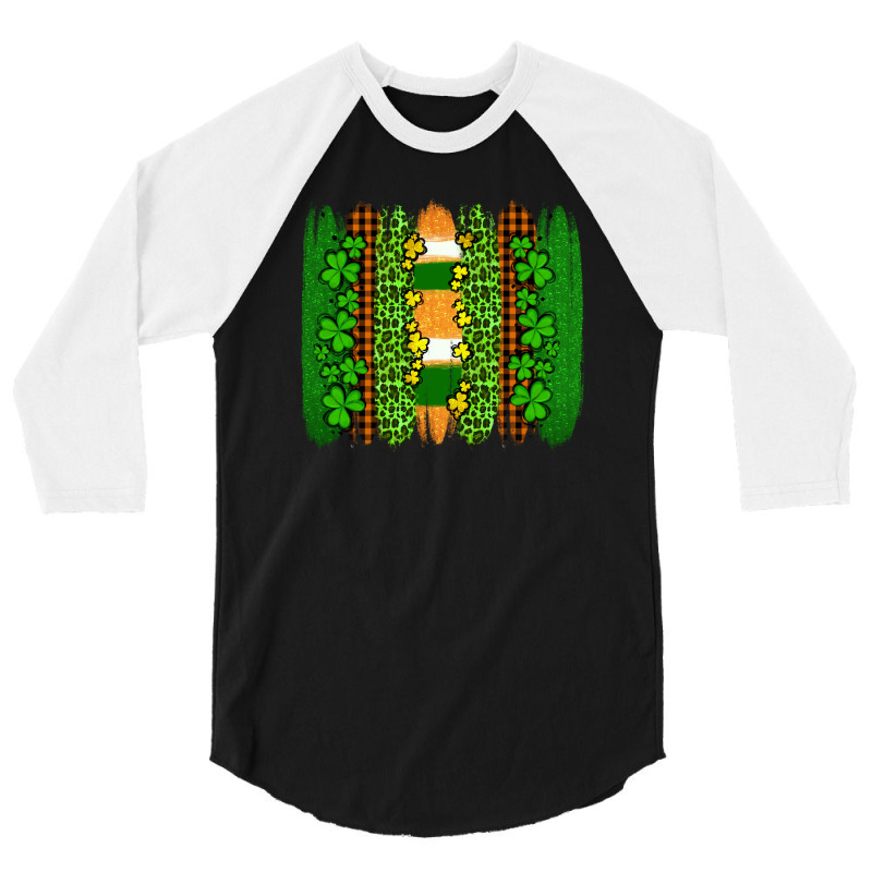 St Patricks  Brushstrokes 3/4 Sleeve Shirt | Artistshot