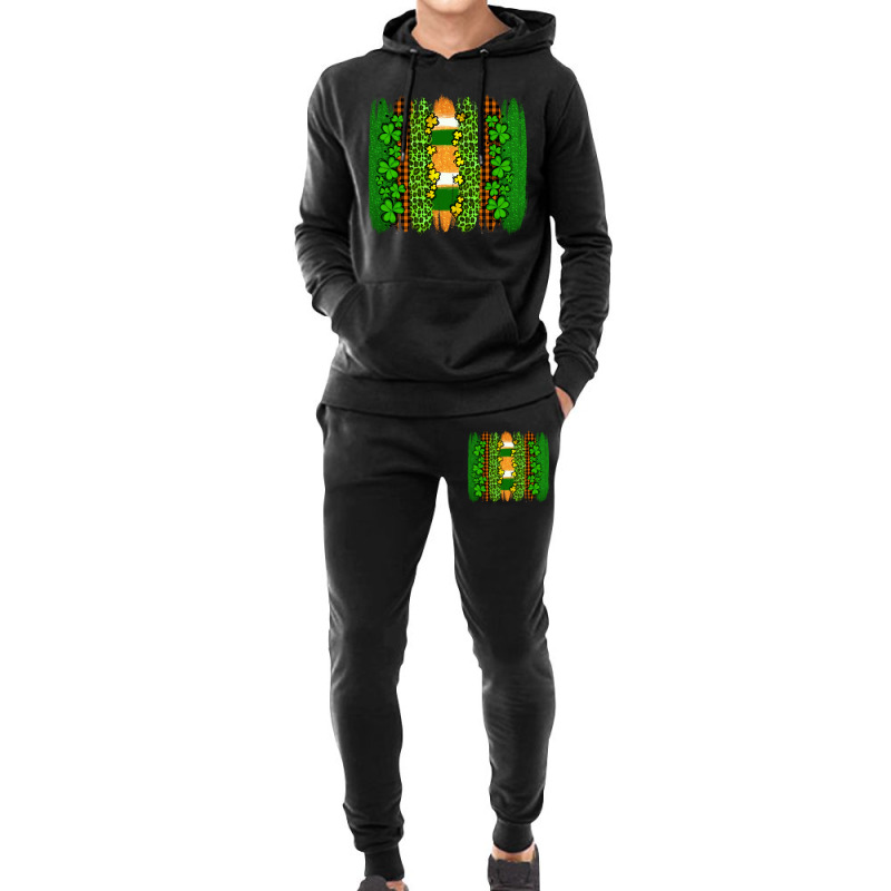 St Patricks  Brushstrokes Hoodie & Jogger Set | Artistshot
