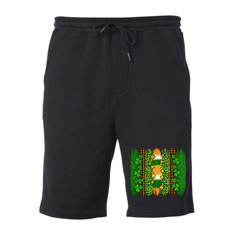St Patricks  Brushstrokes Fleece Short | Artistshot