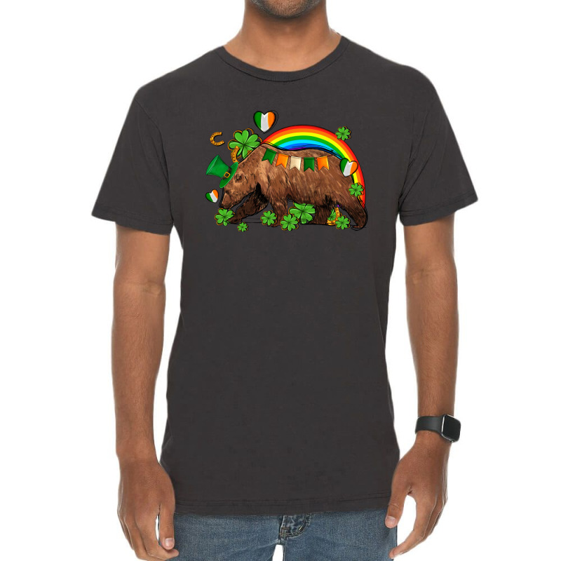 St Patricks Bear Ado Vintage T-shirt | Artistshot