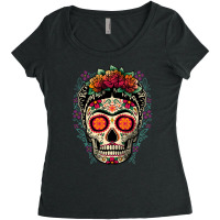 Frida Calavera Women's Triblend Scoop T-shirt | Artistshot