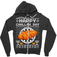 Trending Funny Happy Challah Days Jewish Holiday Hanukkah Channukah Zipper Hoodie | Artistshot