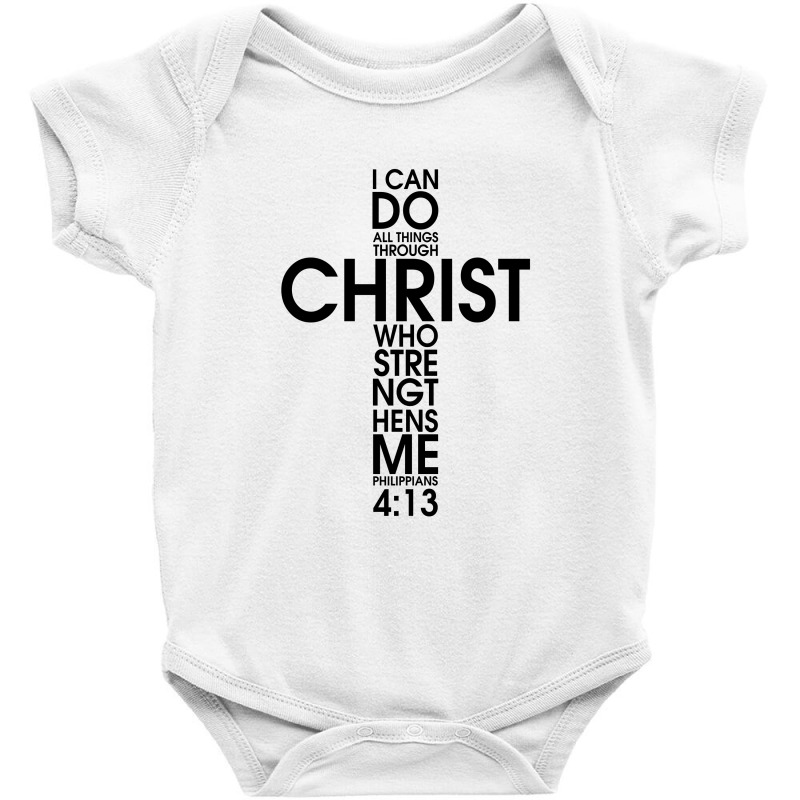 I Can Do All Things Through Christ Who Strengthens Me Long  For Light Baby Bodysuit by autlu2024 | Artistshot