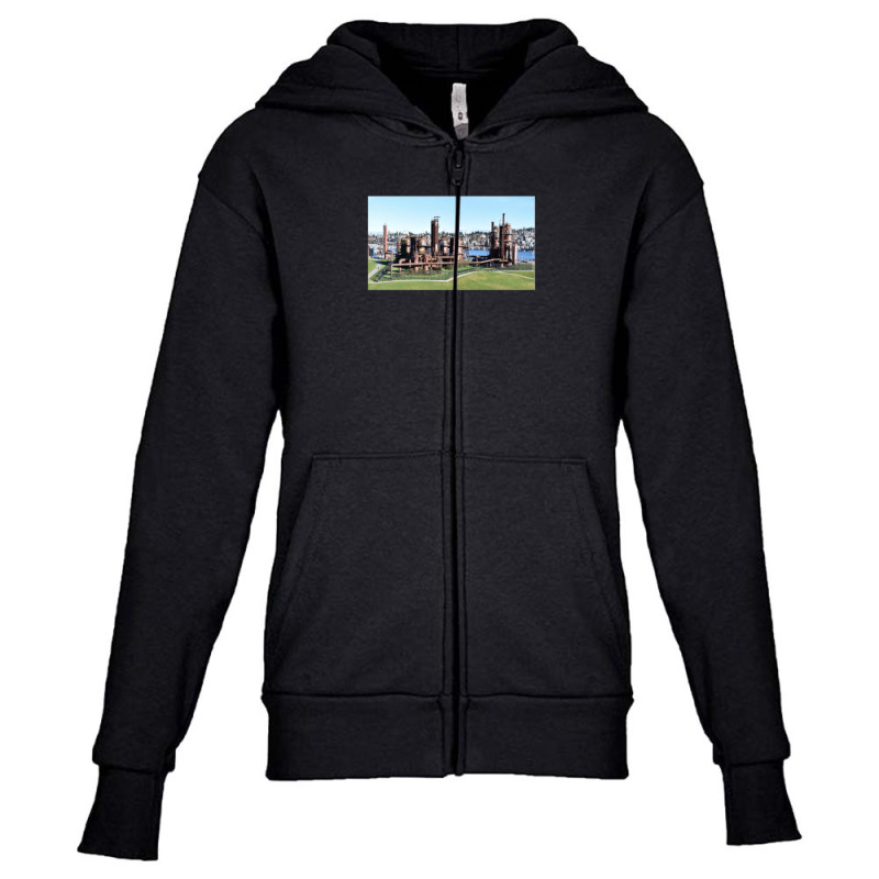 Gas Works Park Youth Zipper Hoodie by SuzanneElaineSehorn | Artistshot