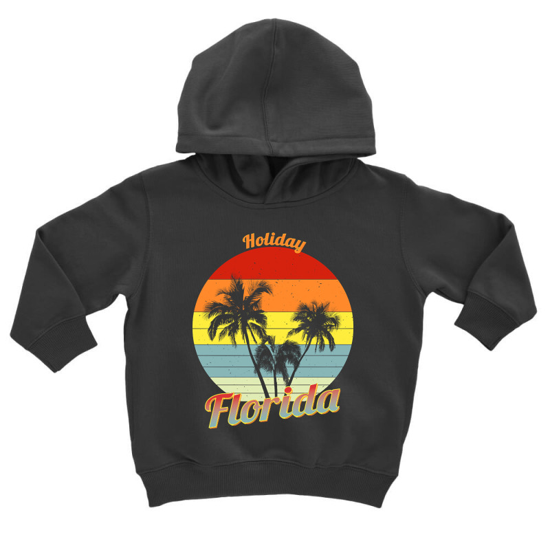 Hot Trend Holiday Florida Retro Tropical Palm Trees Vacation Toddler Hoodie by Rios Arevalo | Artistshot